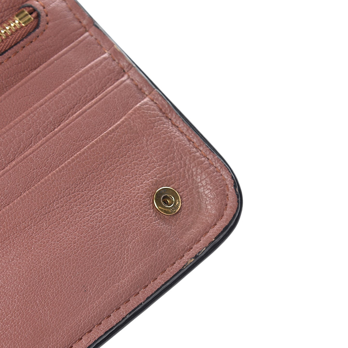 Grained Calfskin Portefeuille Wallet Romantic Mauve