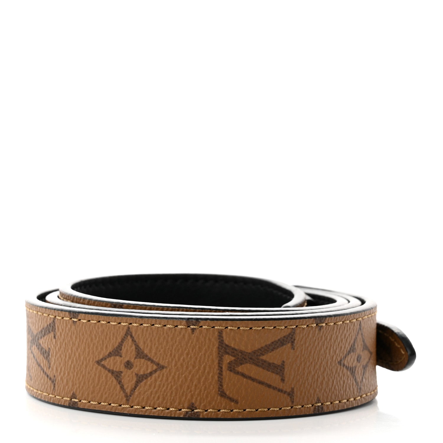 Louis Vuitton Reverse Monogram Bandouliere Shoulder Strap XL Black 2 of 3