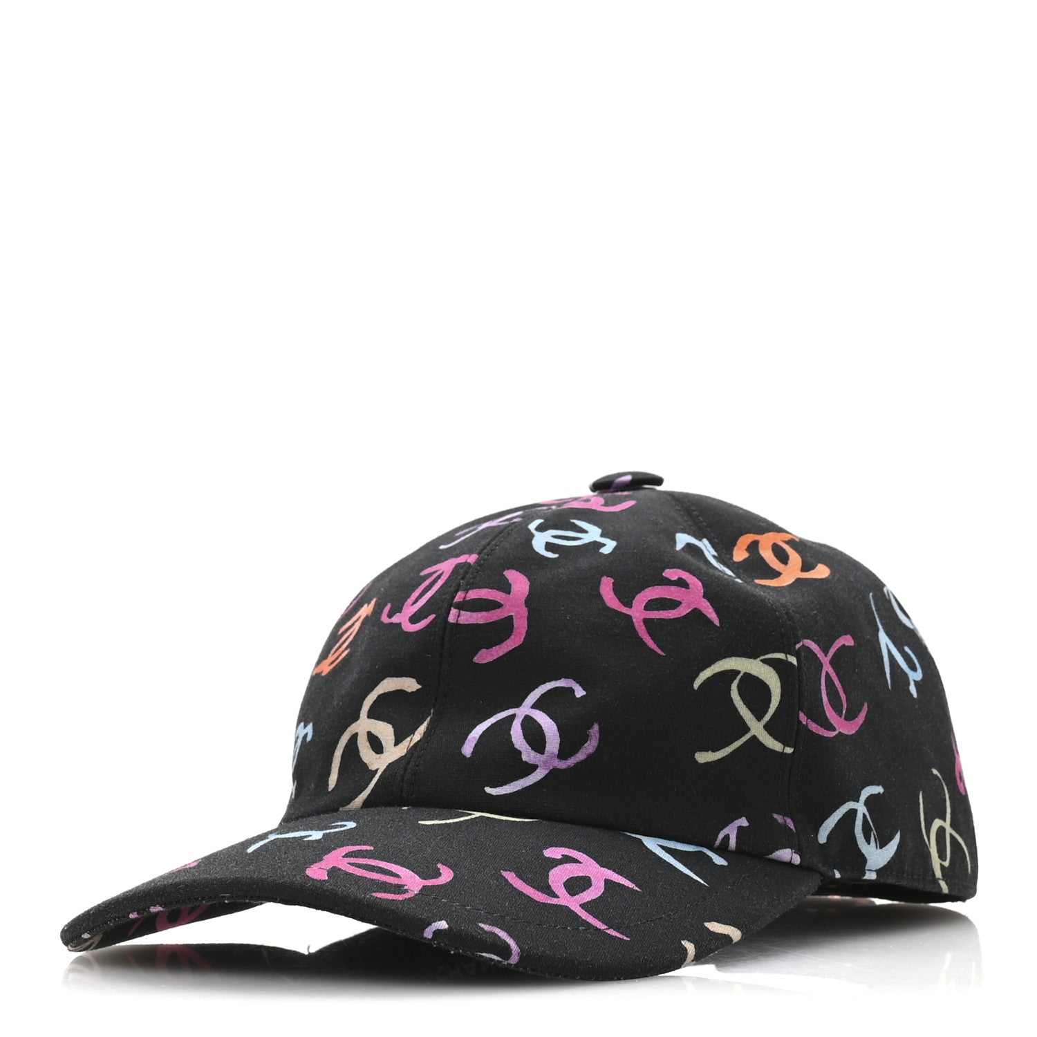 Chanel Cotton CC Cap Hat Black Multicolor 1 of 9