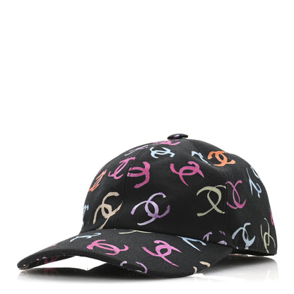 Chanel Cotton CC Cap Hat Black Multicolor 1 of 9