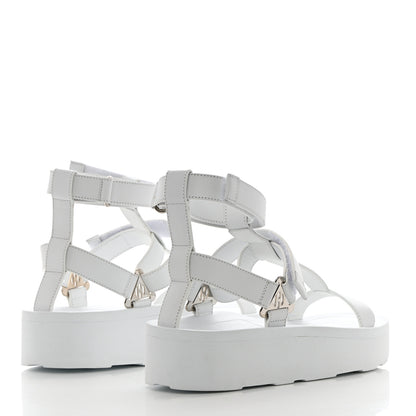 Hermes Calfskin Womens Enid Sandals 39 White 4 of 11