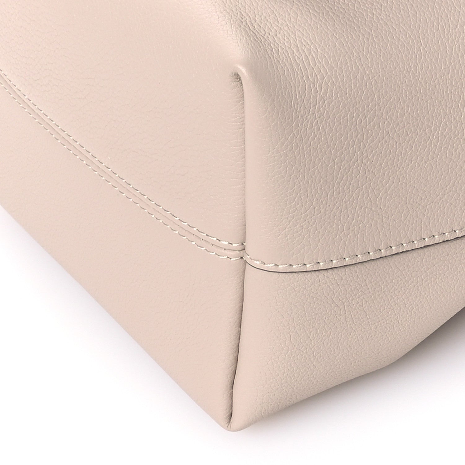 Louis Vuitton Calfskin Lockme Bucket MM Greige 9 of 10