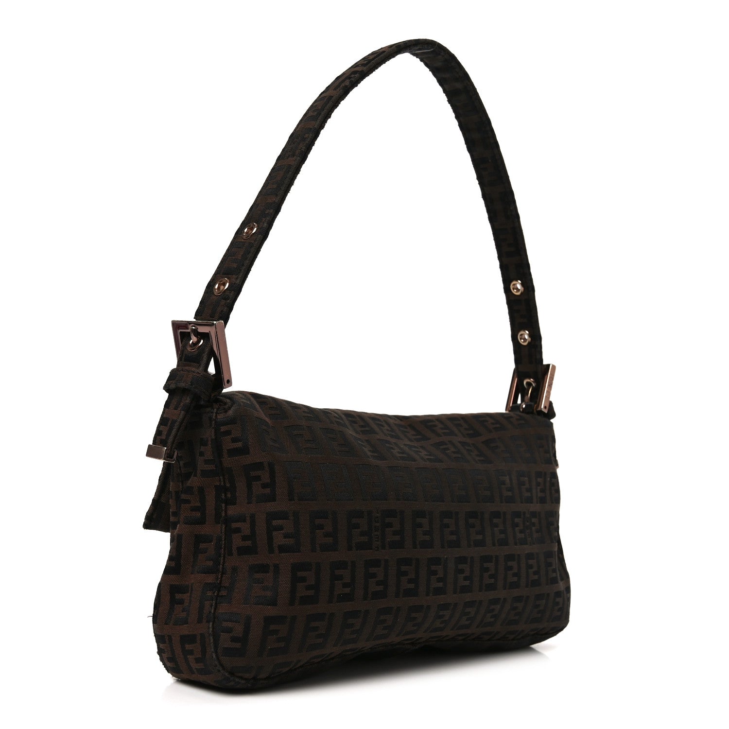Fendi Zucchino Baguette Dark Brown 3 of 10