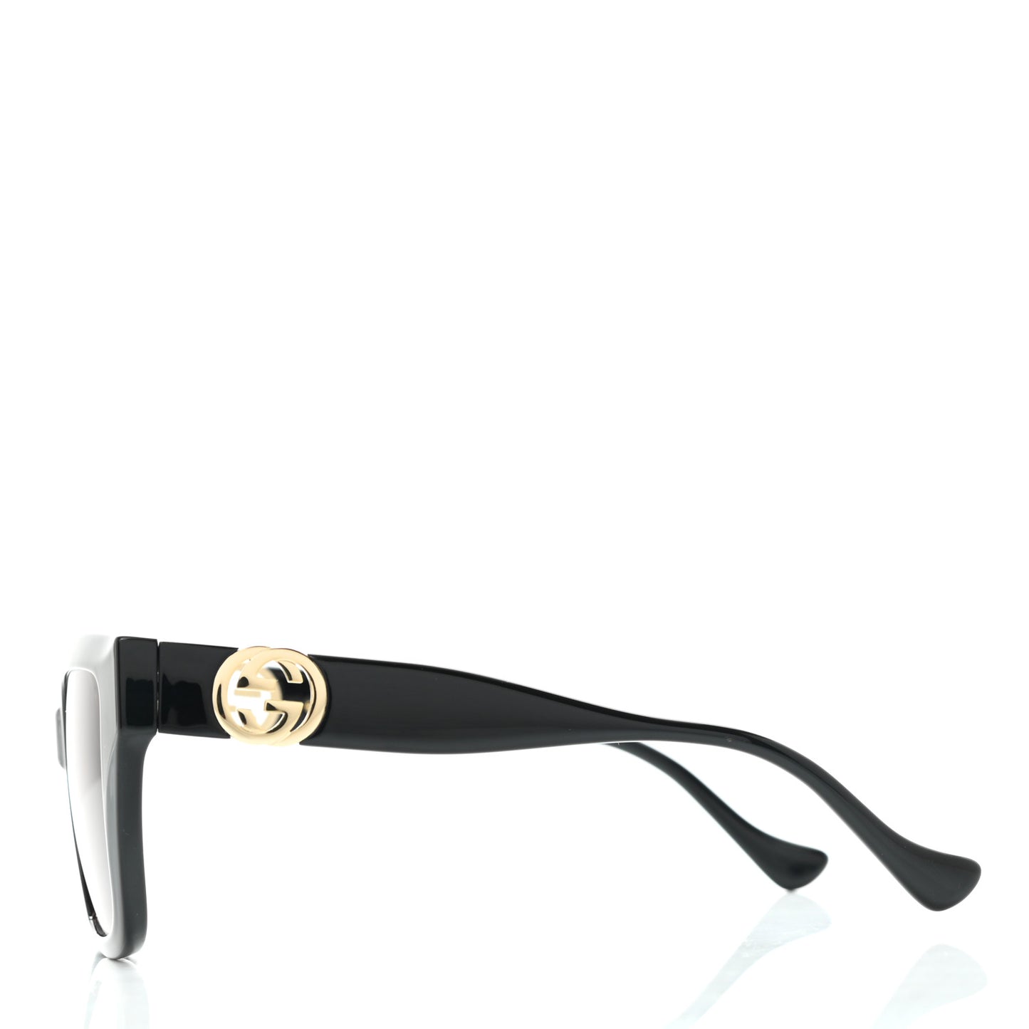 Acetate Square Frame Chain Sunglasses GG1023S Black