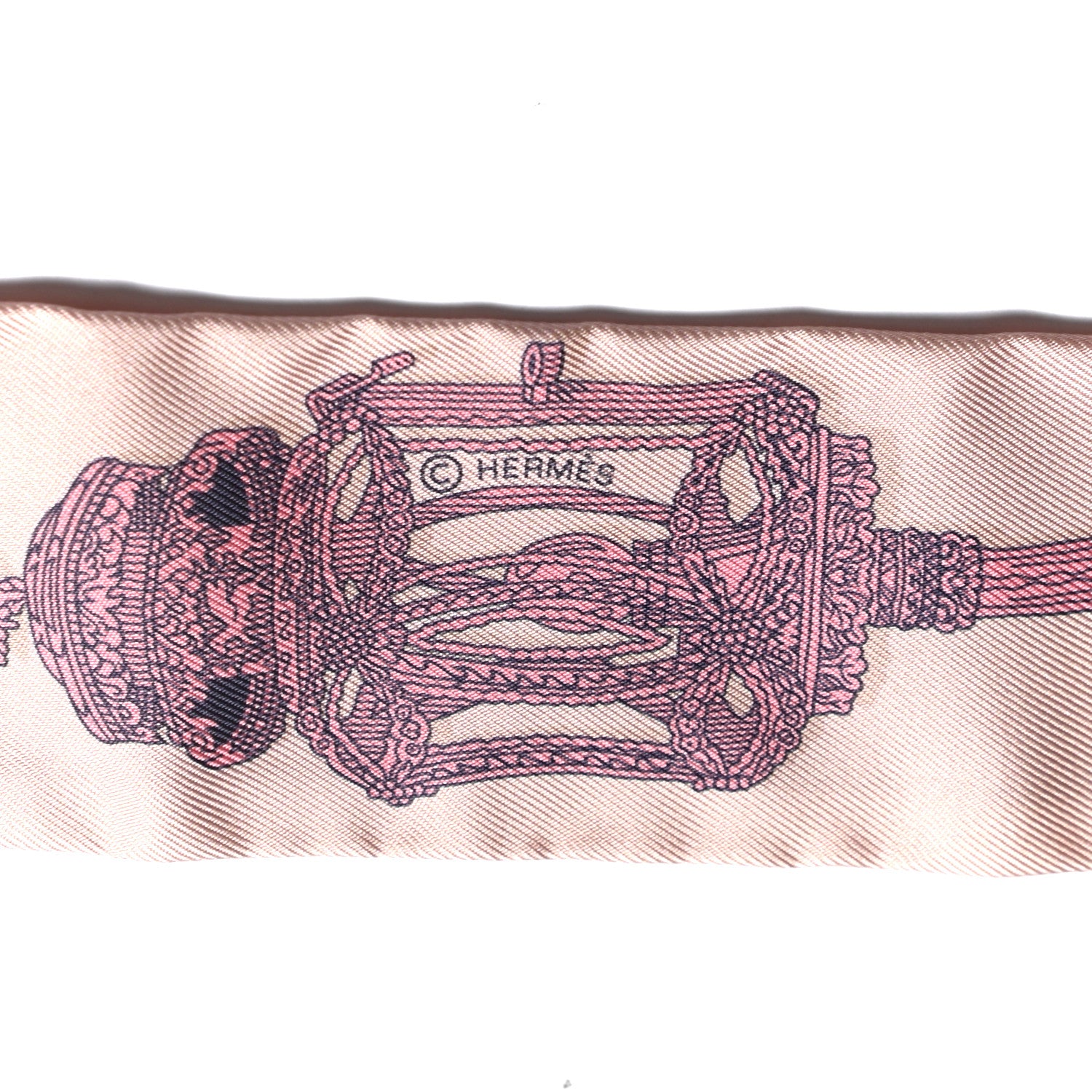 Hermes Silk Merveilleuses Lanternes Twilly Beige Rose Vert De Eau Jaune 3 of 4