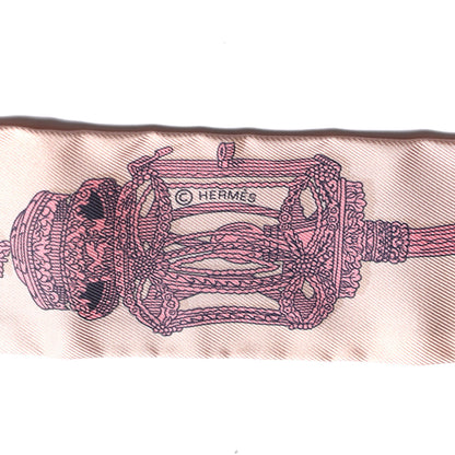 Hermes Silk Merveilleuses Lanternes Twilly Beige Rose Vert De Eau Jaune 3 of 4