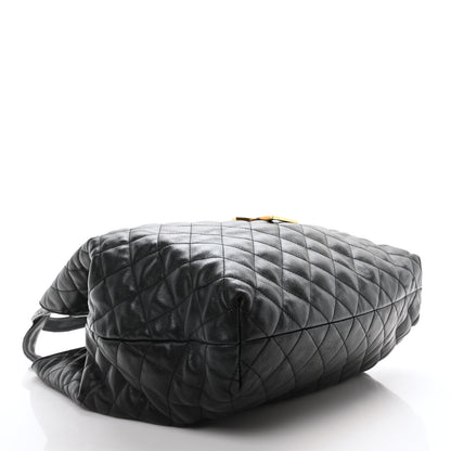 Saint Laurent Lambskin Quilted Maxi Icare Shopping Tote Black 5 of 10