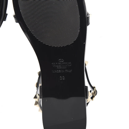 Valentino Garavani PVC Jelly Rockstud Caged Sandals 39 Black 6 of 8