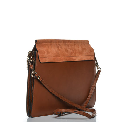 Chloe Suede Calfskin Medium Faye Shoulder Bag Tobacco 3 of 14