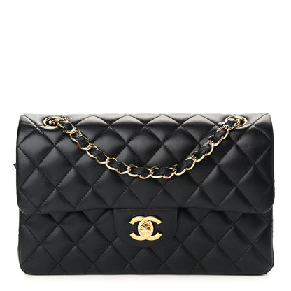 Chanel Lambskin Quilted Small Double Flap Black 1 of 10