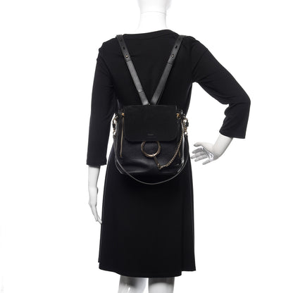 Chloe Suede Calfskin Small Faye Backpack Black 2 of 11