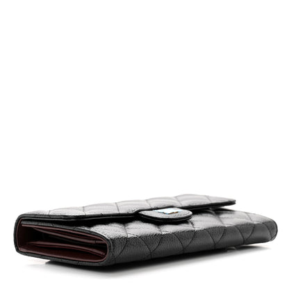 Chanel Caviar Quilted Long Flap Wallet Black 3 of 8
