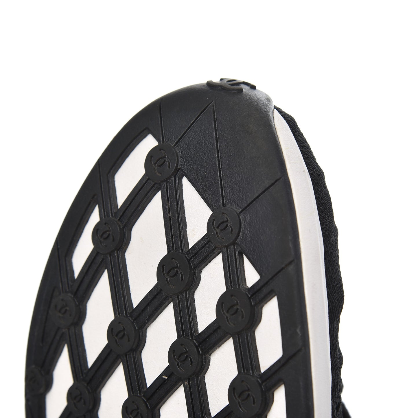 Fabric Logo Sneakers 39.5 Black