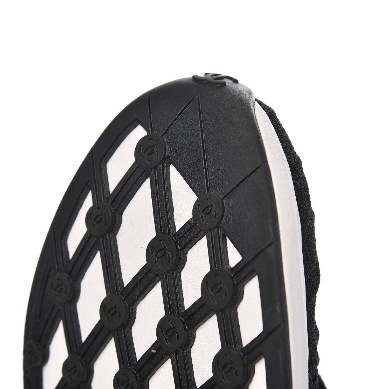 Chanel Fabric Logo Sneakers 39.5 Black 10 of 11