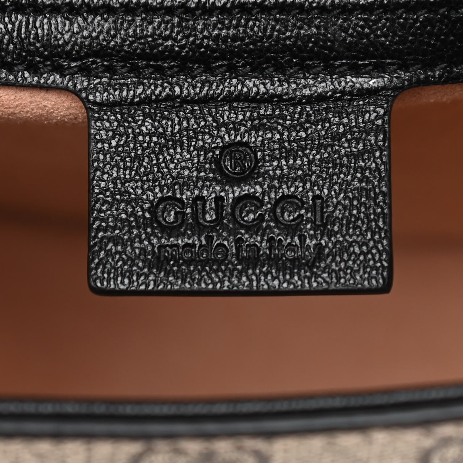 Gucci GG Supreme Monogram Calfskin Small Padlock Messenger Shoulder Bag Beige Black Cuir 6 of 12
