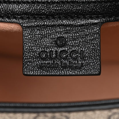 Gucci GG Supreme Monogram Calfskin Small Padlock Messenger Shoulder Bag Beige Black Cuir 6 of 12