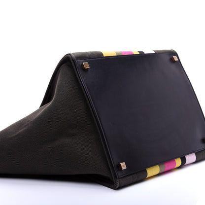 Celine Canvas Striped Medium Phantom Luggage Multicolor 6 of 11