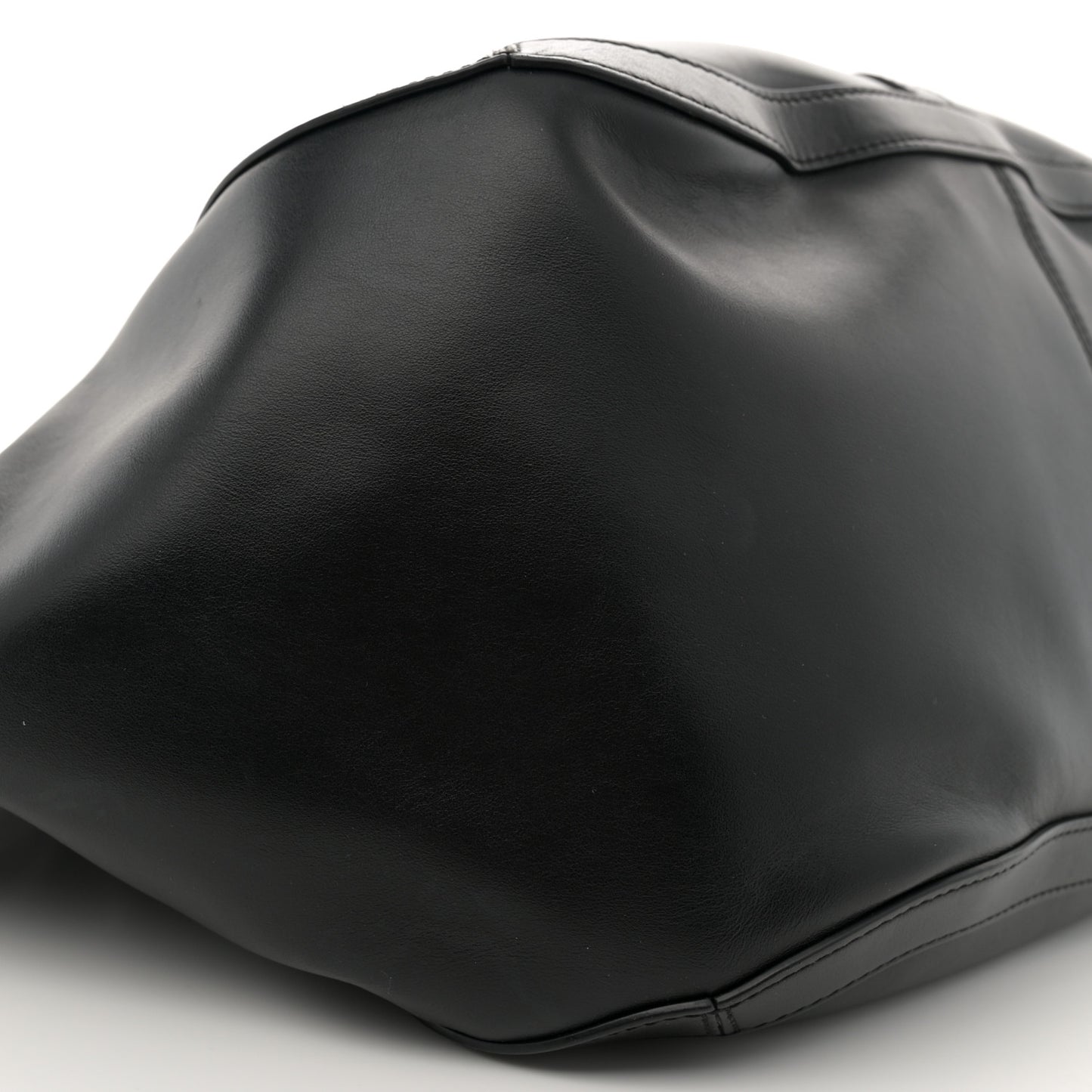 Calfskin Greca Goddess Tote Bag Black