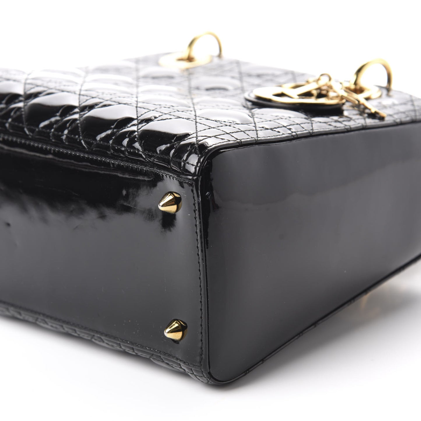 Patent Cannage Medium Lady Dior Black