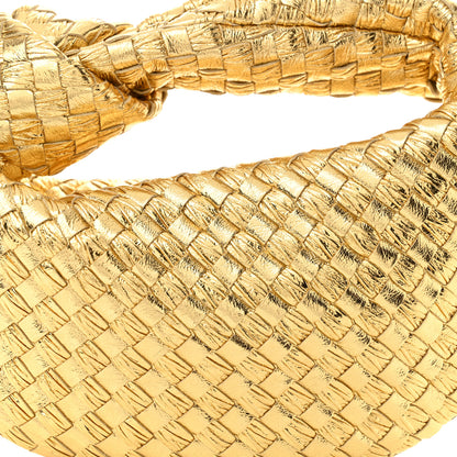 Bottega Veneta Laminated Calfskin Pressed Intreccio Mini Jodie Gold 8 of 10