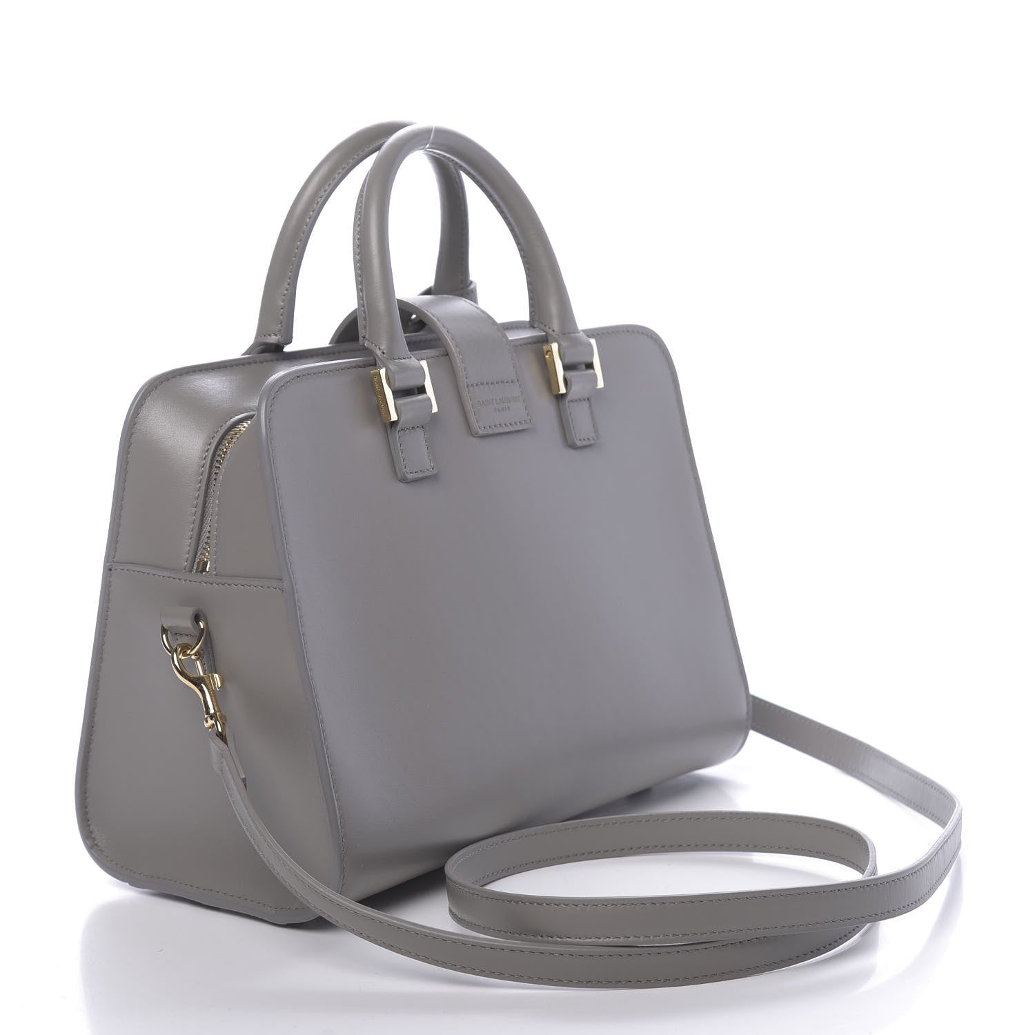 Saint Laurent Calfskin Small Monogram Cabas Fog 4 of 10