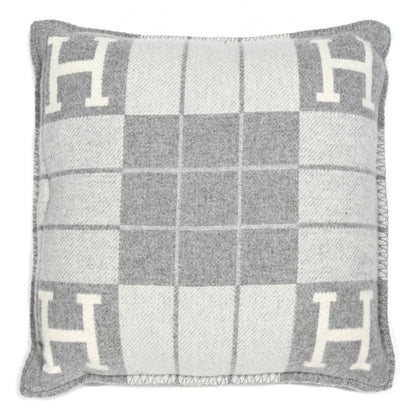 Hermes Wool Cashmere Avalon III Pillow PM Ecru Gris Clair 2 of 3