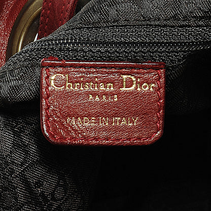 Christian Dior Calfskin Cannage Drawstring Bag Red 3 of 9