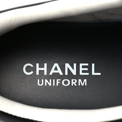 Chanel Calfskin CC Uniform Womens Sneakers 39 Black 7 of 8