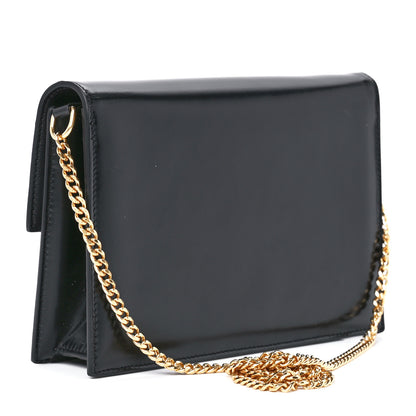 Celine Shiny Calfskin Triomphe Soir Clutch Black 3 of 10