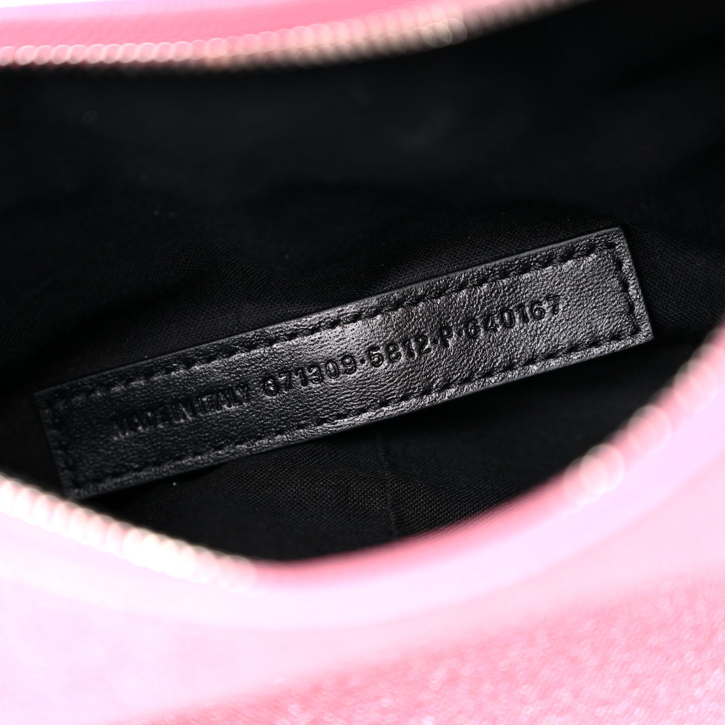 Sparkling Fabric Le Cagole Shoulder Bag XS Sweet Pink