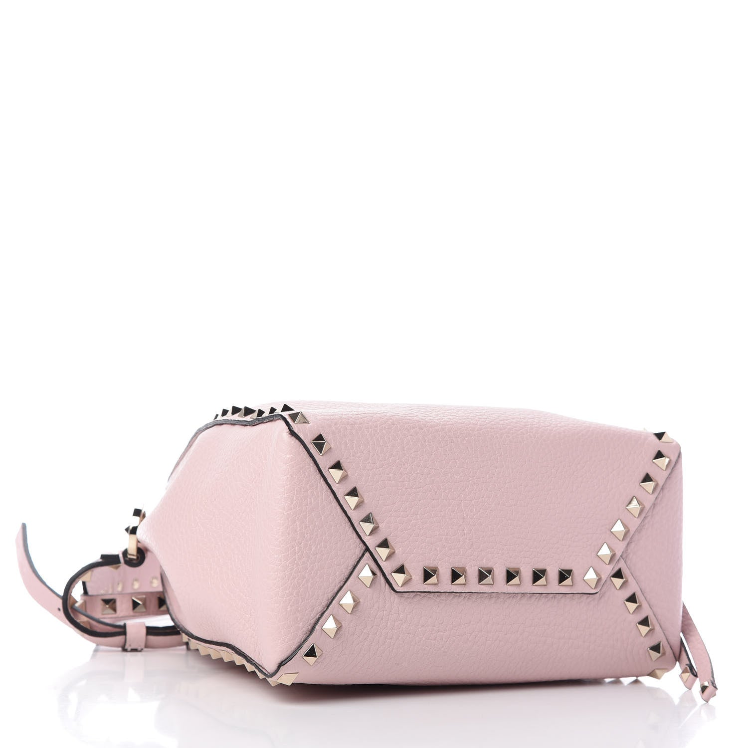 Valentino Garavani Grained Calfskin Rockstud Bucket Bag Light Pink 4 of 8