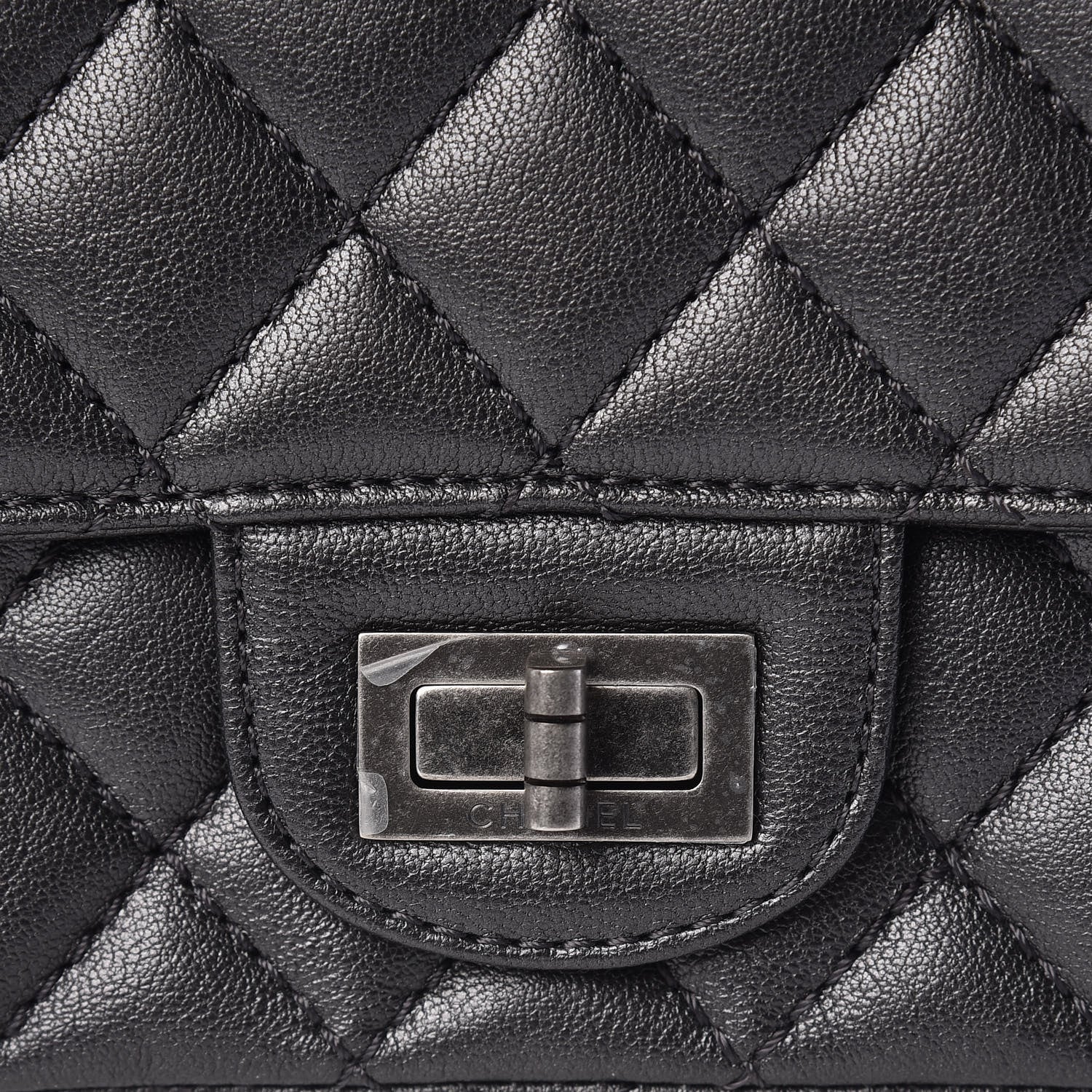 Chanel Sheepskin Quilted 2.55 Reissue Mini Flap Dark Grey 8 of 11