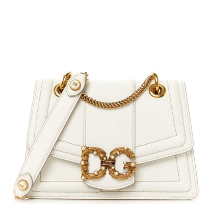 Dolce & Gabbana Smooth Calfskin Small DG Amore Envelope Bag White 1 of 9