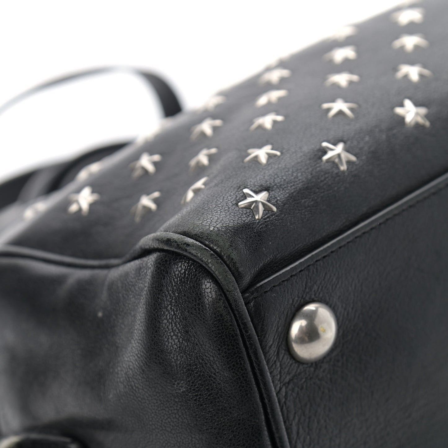 Calfskin Star Studded Classic Baby Duffle Black