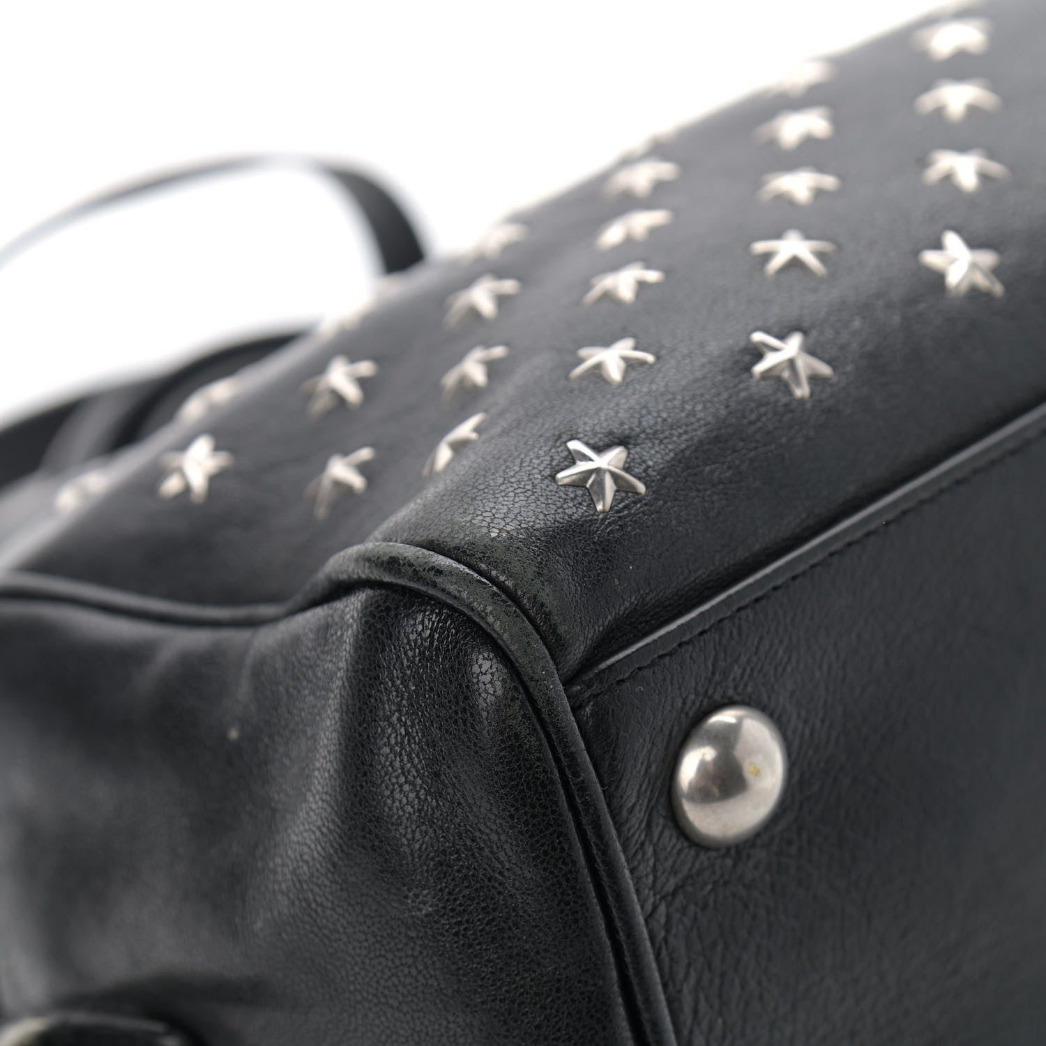 Saint Laurent Calfskin Star Studded Classic Baby Duffle Black 8 of 17