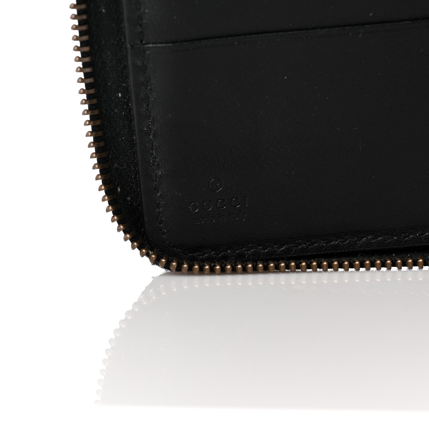 Gucci Calfskin Matelasse GG Marmont Zip Around Organizer Wallet Black 6 of 8