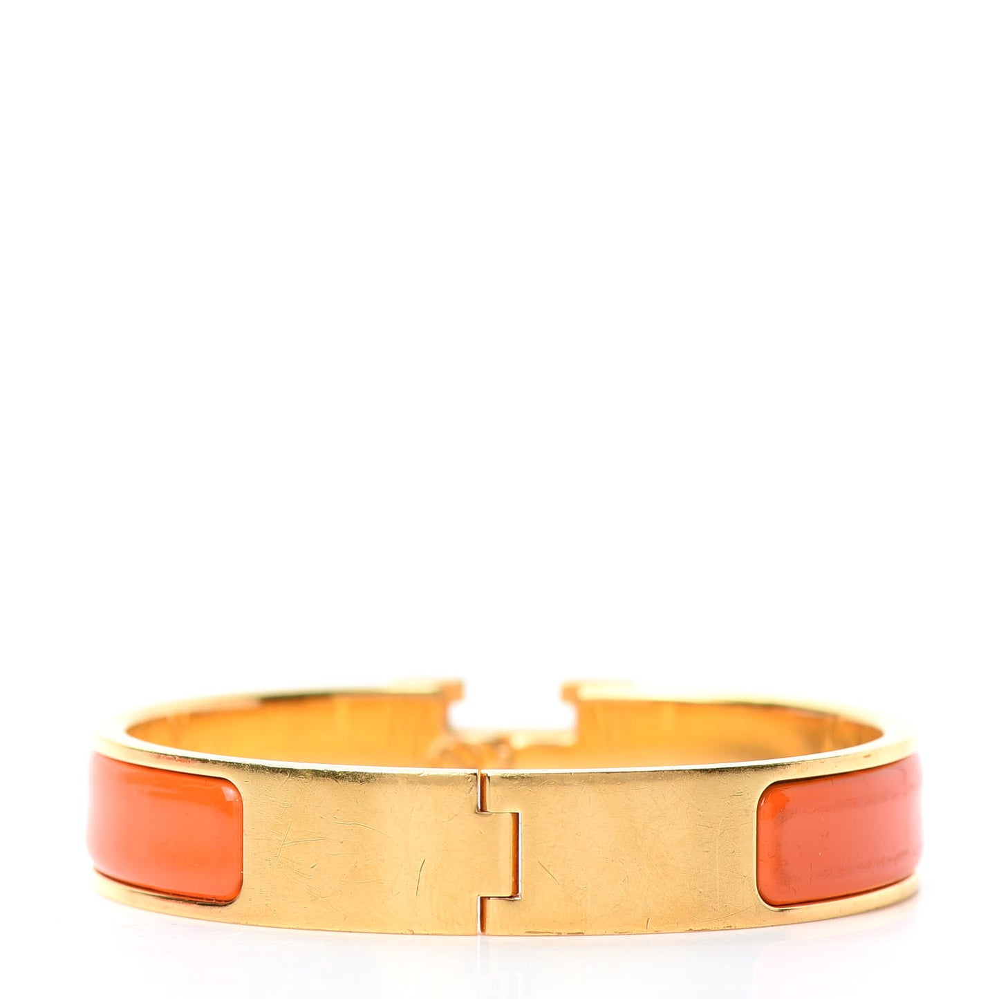 Enamel Narrow Clic Clac H Bracelet PM Orange