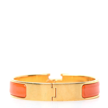 Hermes Enamel Narrow Clic Clac H Bracelet PM Orange 3 of 4
