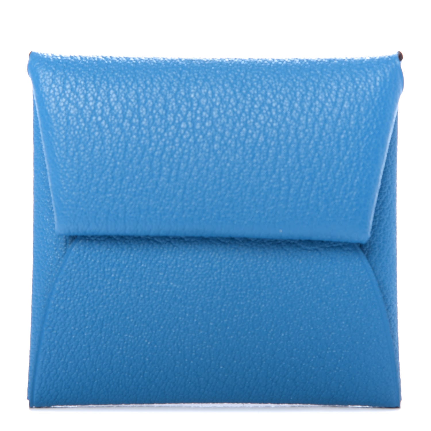 Hermes Chevre Mysore Bastia Verso Coin Purse Bleu Frida Cuivre 1 of 7