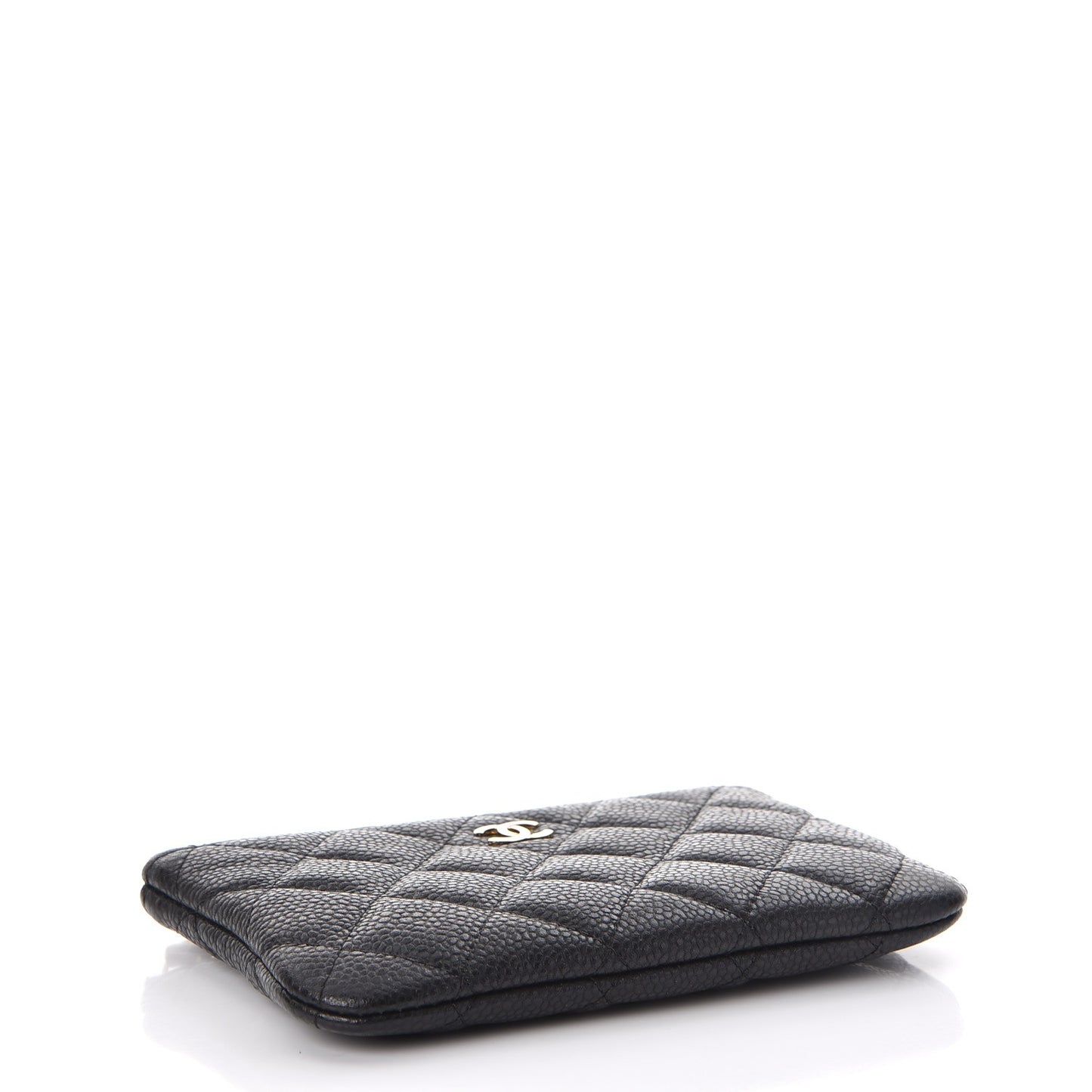 Caviar Quilted Small Cosmetic Case Black