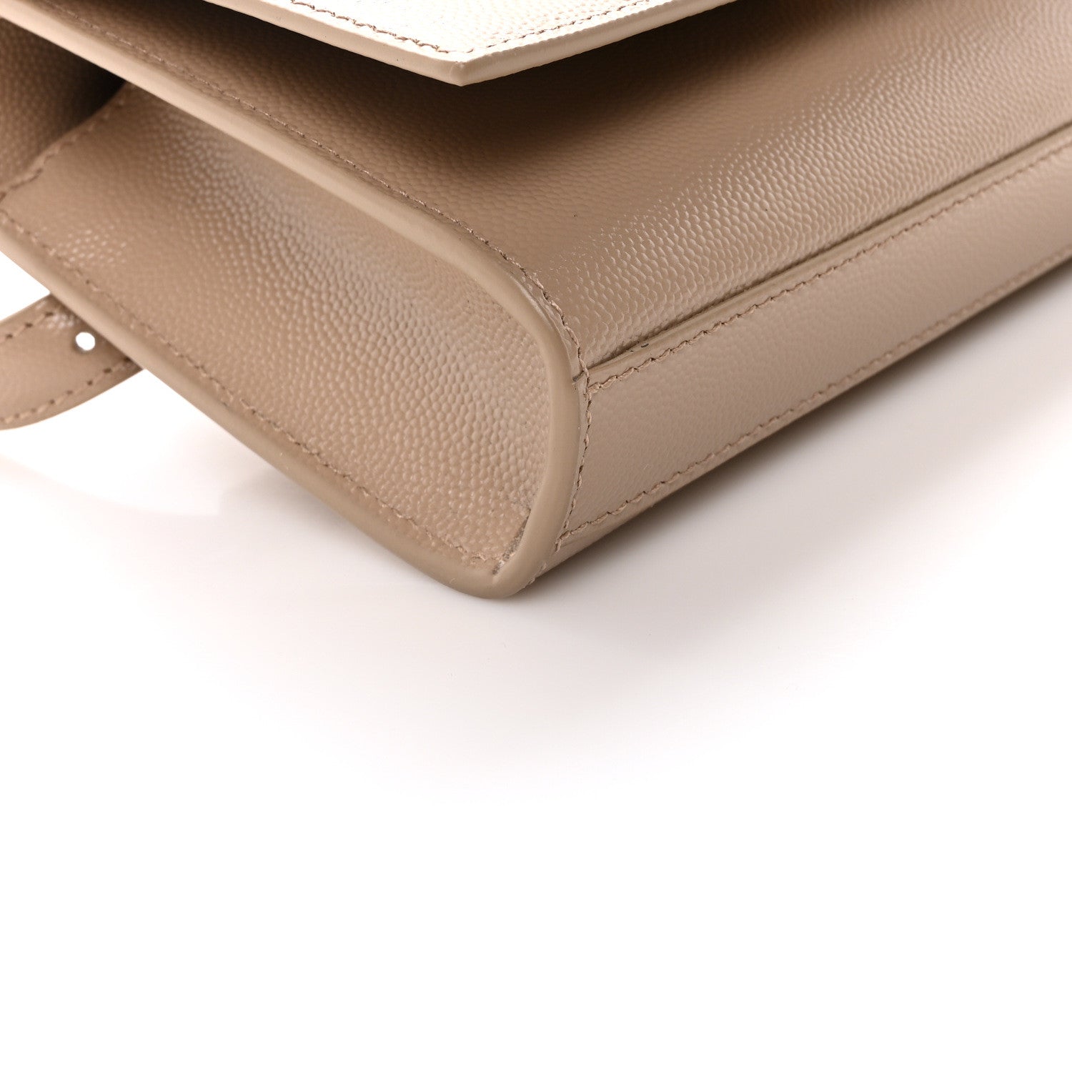 Saint Laurent Grain De Poudre Monogram Kate Belt Bag Dark Beige 8 of 9