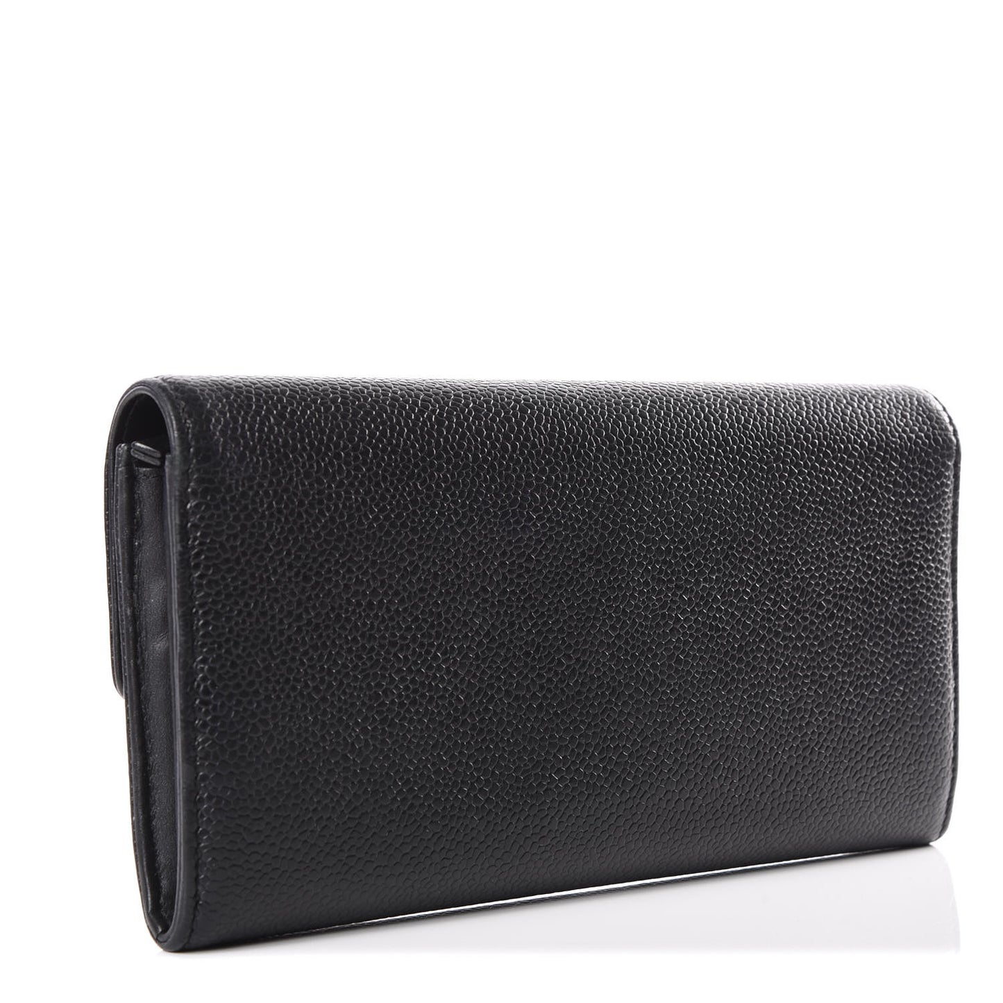 Caviar Timeless CC Large Gusset Flap Wallet Black