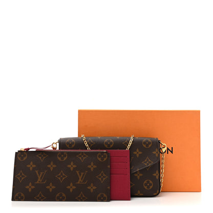 Louis Vuitton Monogram Pochette Felicie Chain Wallet Fuchsia 19 of 19