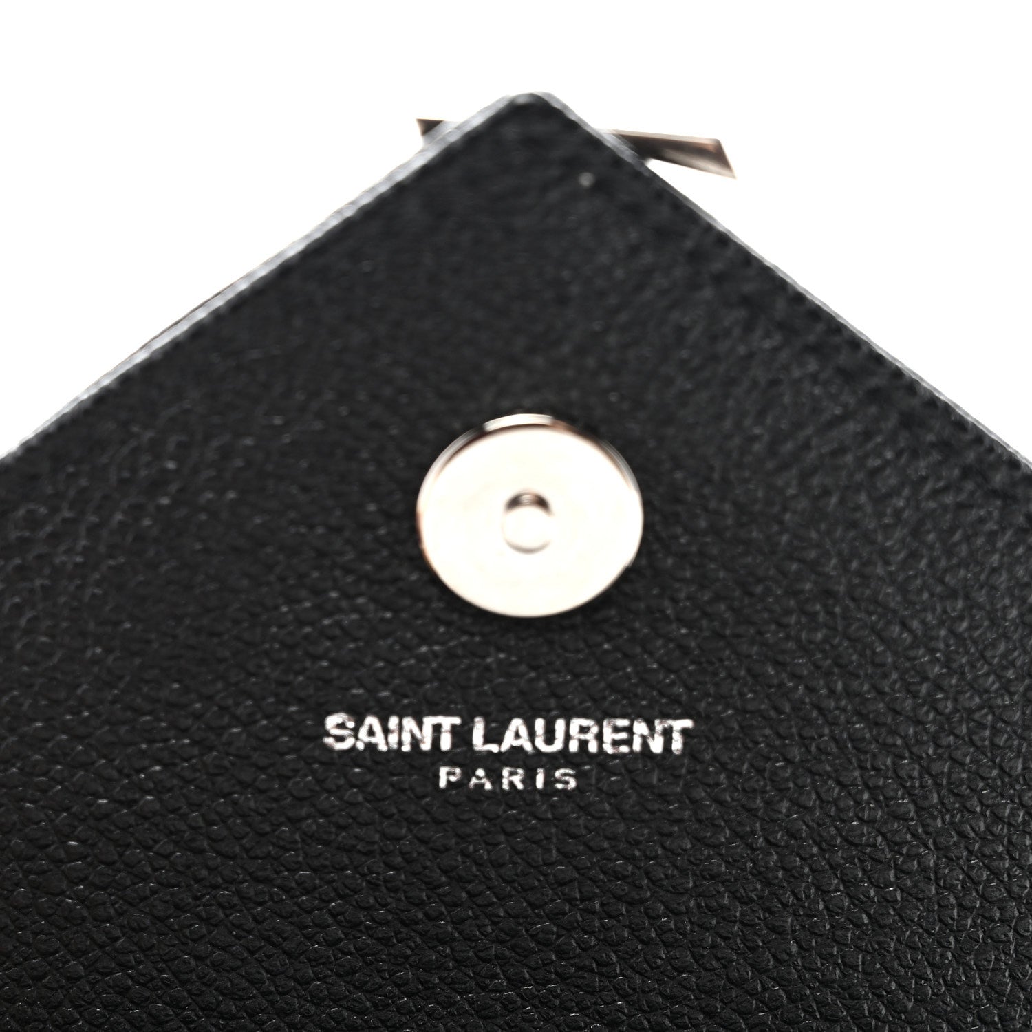 Saint Laurent Grained Calfskin Matelasse Chevron Classic Monogram Baby Chain Bag Black 6 of 10