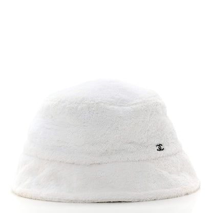 Chanel Terry Cloth CC Bucket Hat L White 3 of 12