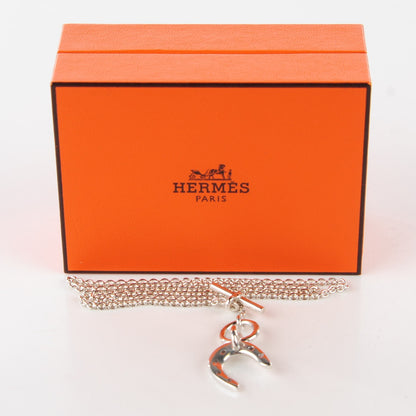 Hermes Sterling Silver Horseshoe Toggle Necklace 5 of 7