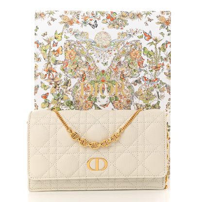 Christian Dior Supple Calfskin Caro Pouch with Chain Latte 12 of 12