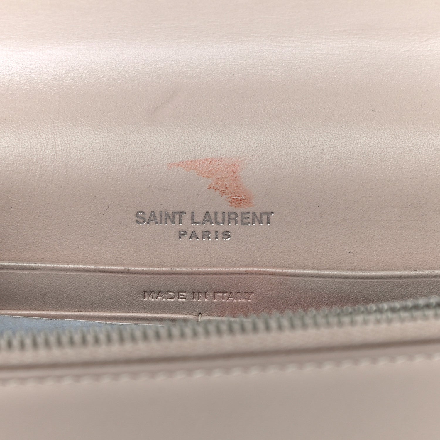 Saint Laurent Smooth Calfskin Classic Monogram Kate Tassel Chain Wallet Nude Powder 6 of 16