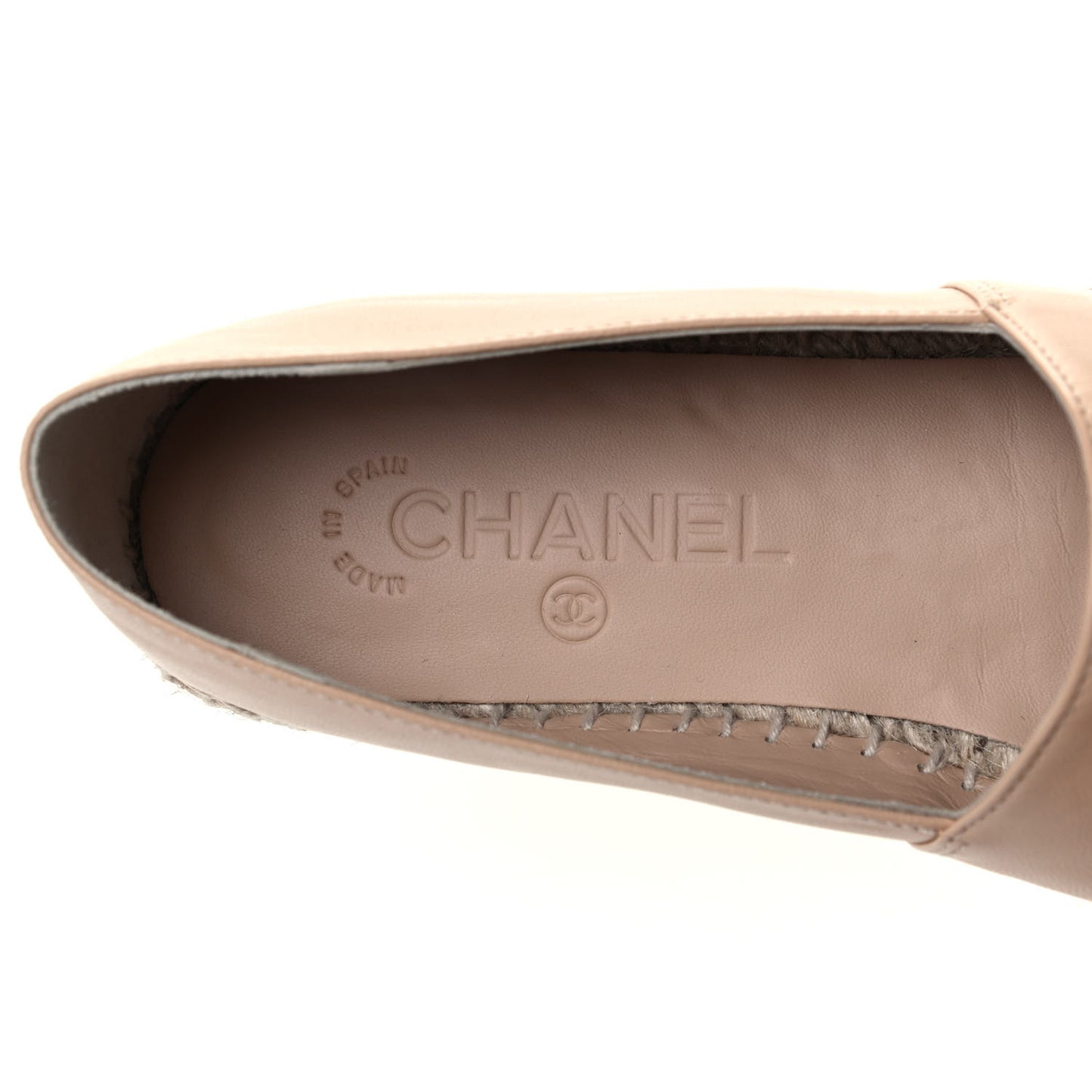 Lambskin CC Espadrilles 38 Beige Black