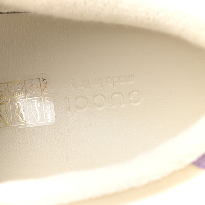 Gucci Moire Fabric Nubuck Web Womens Screener Sneakers 38 Cinnamon Dusty Milk New Lavender 8 of 10